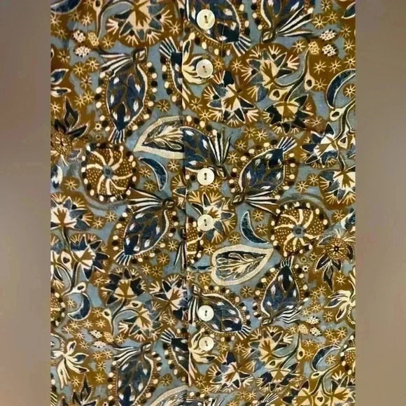 CHUFY KISSA SILK BLOUSE in Swia Brown Size Small - Picture 14 of 14